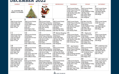 December Activity Calendar