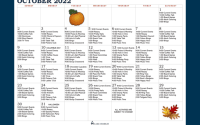 October Activity Calendar