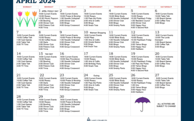 April Activity Calendar
