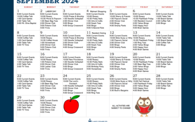 September Activity Calendar