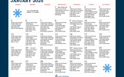 January Activity Calendar