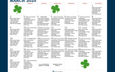 March Activity Calendar