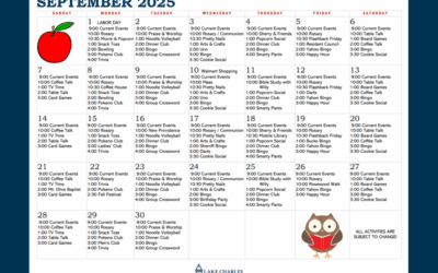 September Activity Calendar