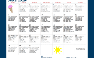 June MCU Activity Calendar
