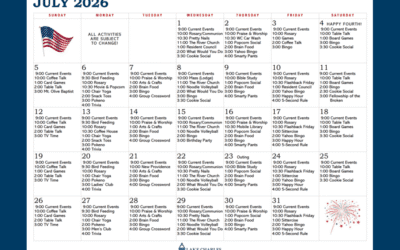 July Activity Calendar