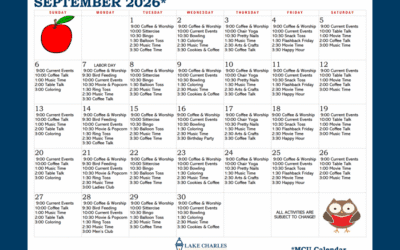 September MCU Activity Calendar