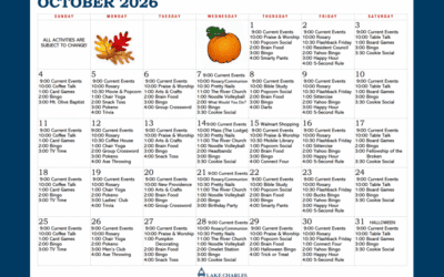 October Activity Calendar